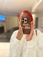 Load image into Gallery viewer, Blessed Is She iPhone Case
